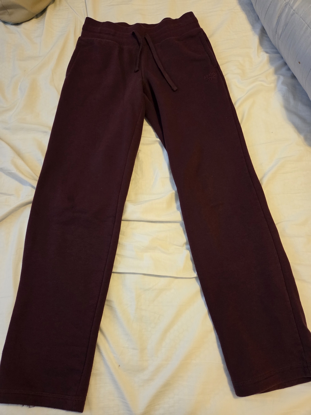 Reebok Deep Burgundy Drawstring Sweatpants Size XS